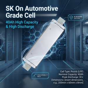 Sel Baterai Lithium Ncm Tipe Pouch SK 3.7V 40Ah High Rate Discharge untuk Sepeda Motor Listrik dan Peralatan Tenaga - Product Image 5