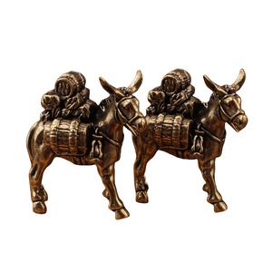 Brass Walking Donkey Figurine <b>Small</b> Home Desktop <b>Ornament</b> Animal Shape Decorative Object Gift Souvenir - Product Image 5