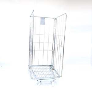 Drie Zijden Demontabel Logistieke Industriële Opslag Magazijn Draad Mesh Opvouwbare <span class=keywords><strong>Roll</strong></span> <span class=keywords><strong>Trolley</strong></span> - Product Image 1