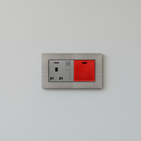 Prise murale électrique industrielle en aluminium, modèle britannique, à vente chaude du fabricant, autobloquante, ignifuge, IP22