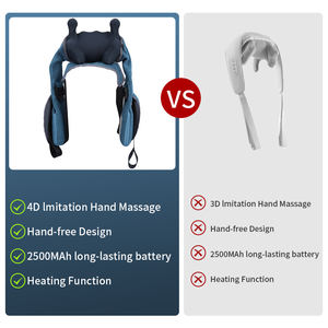 Wiederauf lad bares Shiatsu-Nacken-Schulter massage gerät für Trapez Heat Kneading <span class=keywords><strong>Percussion</strong></span> Wireless Portable OEM ODM-Anpassung - Product Image 5
