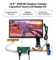 Écran LCD extérieur 1000 nit 13,3 pouces 1920x1080, panneau LCD haute luminosité, écran tactile capacitif LCD avec carte H/D VGA