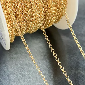 2,25mm Schmuck 14 Karat Gold gefüllte Rollenkette für die DIY-Herstellung von Schmuck funden