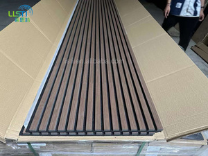 Panel de pared 3D de nogal oscuro de fábrica de China, Panel de madera de trampa de Bajo acústico para teatro, estudio, <span class=keywords><strong>cine</strong></span>, diseño de interiores comercial - Product Image 4