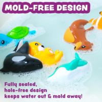 Jouets de piscine éducatifs pour bébés, faciles à saisir, doux, compressibles et flottants sur l'eau, jouets de bain sans moisissures