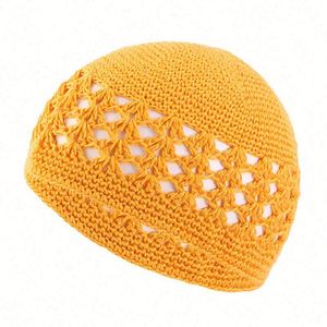 Gorro de Oración Musulmán Tejido y Bordado para Hombre, de Hilo de Algodón, para Uso en Interiores y Exteriores, Cálido y Cómodo - Product Image 1