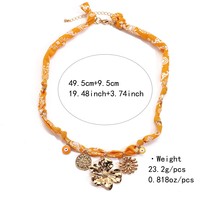 Nouveau collier écharpe en polyester couleur Dopamine pour femme, accessoire de mode de luxe, pendentif créatif, bijoux de mode exclusifs en tissu
