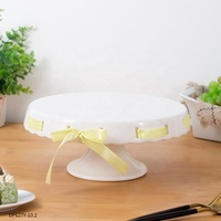 Personnalisé en gros en céramique de mariage fête d'anniversaire décoration de ruban rond présentoir gâteau gâteau outils