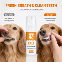 Spray buccal sans alcool pour animaux de compagnie avec extrait naturel, haleine fraîche, réduit le tartre et la plaque dentaire, soins dentaires pour chats et chiens