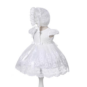 Robe à fleurs pour bébé fille, robe de baptême blanche, <span class=keywords><strong>Costume</strong></span> de baptême pour nouveau-né, robe de fête d'anniversaire - Product Image 2