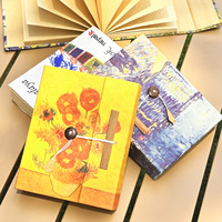 Carnet en papier Lokta du Népal fait main, journal artistique Van Gogh Nuit étoilée, journal ethnique vintage écologique, cadeau pour artiste