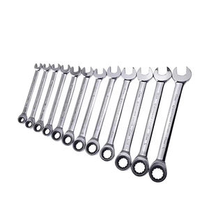 CRV Steel 12-Piece Double End Metric Ratcheting Combination <strong>Wrench</strong> OEM <strong>Set</strong> - Product Image 1