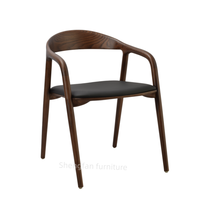 Chaise de salle à manger en bois massif noyer noir de luxe léger, dossier Neva, pour hôtels, cafés et restaurants - Offre Spéciale
