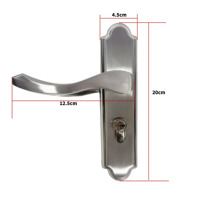 Serrure de porte personnalisée en acier inoxydable durable, silencieuse, pour hôtel, bureau et porte en bois, avec mécanisme à clé.