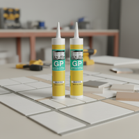 Tube de mastic silicone transparent RTV acétique GP en promotion pour collage et étanchéité