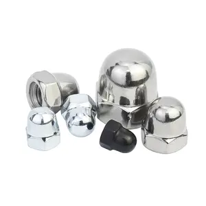 Factory Customization M3m4m5m6m8 Stainless Steel Cap Nut Din1587 M12 Nickel Plated Hex Domed Lug Nuts