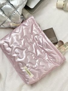 Bolsa de Cosméticos Acolchada de PU Estilo Coreano al por Mayor, Patrón Geométrico, Cremallera, Almacenamiento Multifuncional, Monedero de Moda, Forro - Product Image 5
