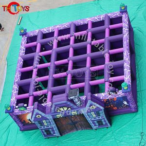 Labyrinthe gonflable maison hantée pour Halloween 8x8m Tissu Oxford Portable Peut accueillir 10 personnes Certifié EN14960 - Product Image 3