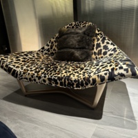 Nouveauté, fauteuils de salon nordiques, fauteuils de détente modernes de luxe, tissu imprimé léopard, fauteuils d'appoint