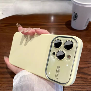 Custodia in <span class=keywords><strong>Silicone</strong></span> di lusso per telefono con finestra di grandi dimensioni per <span class=keywords><strong>iPhone</strong></span> 17 16 15 Pro Max 14 13 <span class=keywords><strong>12</strong></span> Pro 11 <span class=keywords><strong>Cover</strong></span> di protezione anticaduta All-inclusive - Product Image 2