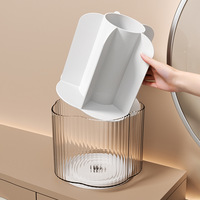 Organisateur de maquillage rotatif à 360° en plastique, boîte de rangement transparente à compartiments, grande capacité, moderne et minimaliste, pour vanité et papeterie