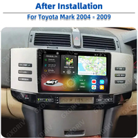 Radio Mobil Android 13 DSP RGB Layar Sentuh QLED 2K 9,5 inci 2000*1200 dengan GPS Terintegrasi untuk Mark X 2004-2009