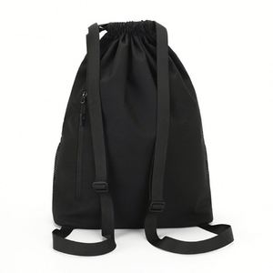 Custom Private Label Waterproof Nylon <b>Drawstring</b> Oxford Cloth Basketball Casual Sports <b>Backpacks</b> Geometric Patterned Small/Cross - Product Image 3