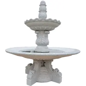Outdoor Large Marble Stone Fountain Marble Water Fountain Statue Backyard Water Fountain Sculpture Park Natural Granite Fountain