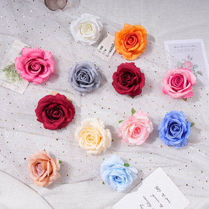 <b>Artificial</b> Rose Heads Silk Flowers Realistic Plastic Wedding Decorative <b>Wreaths</b> DIY Handmade Flower Arrangement - Product Image 1