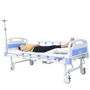 Cama china de buena calidad para pacientes, cama de hospital médica con 2 manivelas, cama de hospital con inclinación <span class=keywords><strong>lateral</strong></span> - Product Image 2