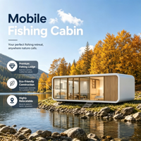 Cabane Apple moderne de 26 m², maison préfabriquée, bureau modulaire avec salle de bain, prête à l'emploi dans le jardin