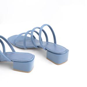 Design personalizzato <span class=keywords><strong>blu</strong></span> Eco Friendly Open Toe sandali con tacco alto pantofole per scarpe casual <span class=keywords><strong>da</strong></span> <span class=keywords><strong>donna</strong></span> scarpe <span class=keywords><strong>da</strong></span> passeggio <span class=keywords><strong>da</strong></span> <span class=keywords><strong>donna</strong></span> - Product Image 4