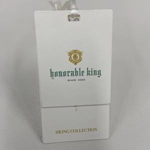 Tùy Chỉnh Chất Lượng Cao Xu Hướng Bronzing Quá Trình In Thẻ Với Chuỗi Đầy Màu Sắc Kết Cấu Giấy Treo Thẻ Quần Áo <span class=keywords><strong>Hangtag</strong></span> - Product Image 3