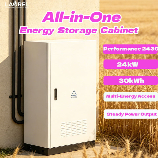 Industrial 24kW/30kWh LiFePO4 Off-Grid Cabinet Pure Regulated Voltage Power Inverter All-in-One Energy Storage Cabinet for Farm