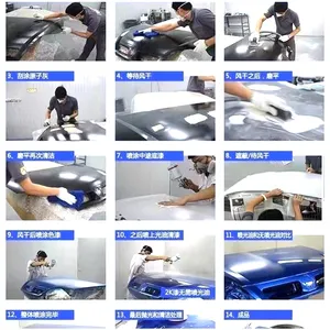 REIZ 2K Massa de enchimento de carroceria para pintura automotiva, massa de enchimento ultra suave e forte para repintura de carros