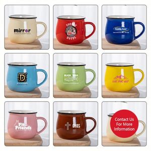 Taza de Cerámica Creativa con Logotipo Personalizado, Diseño Moderno con Gran Capacidad para Leche o Café en el Desayuno - Product Image 6