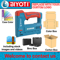 BYT-SG501K Pistolet agrafeur électrique sans fil 5-en-1 à batterie, vente chaude usine, pour meubles, menuiserie, bricolage