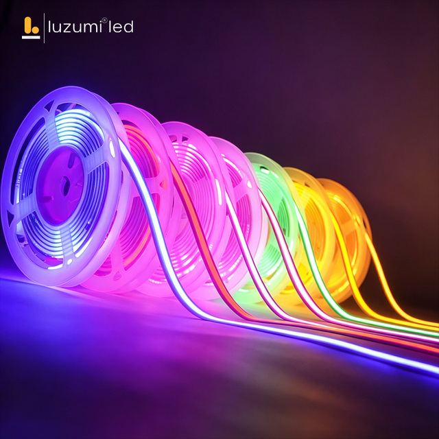 Addressable COB LED Strip Light WiFi App Control DC12V 24V Smart Flexible Lighting for Landscape Decor