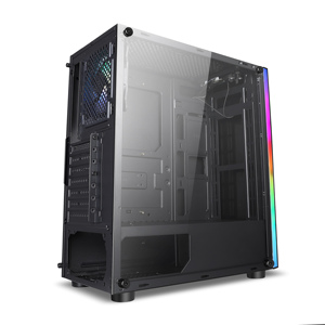 Gran oferta 2024, caja de ordenador <span class=keywords><strong>Cooler</strong></span> <span class=keywords><strong>Master</strong></span> 330-6, caja de PC de escritorio, caja de plástico para juegos ATX, SPCC, Torre media negra, 0,5mm, ATX PSU - Product Image 4