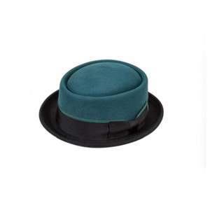 CL92204 Vente en gros Nouvelle mode Chapeau haut de forme unisexe en feutre 100% laine bicolore avec bord gaufré - Product Image 3