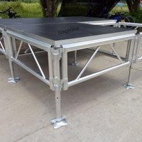 Système de scène en aluminium portable, hauteur réglable, antidérapant, imperméable pour concerts, festivals, événements d'entreprise