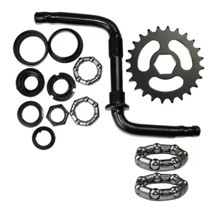 Manivela de bicicleta de <span class=keywords><strong>carbono</strong></span> y rueda de cadena para niños, conjunto de manivela de una pieza 130bcd, brazos unidos para bicicleta de montaña - Product Image 2