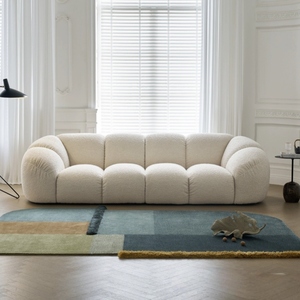 ファブリックソファ フレンチレトロ クリームスタイル デザイナーズ ホテル 民泊 アパート ヴィラ向け カスタマイズ可能 家具 - Product Image 4