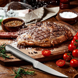 14 Pieces Full Steel Hollow Handle Kitchen Cutlery Chef <b>Set</b> Stainless Steel Kitchen <b>Knife</b> <b>Set</b> with Wooden <b>Knife</b> Block - Product Image 4