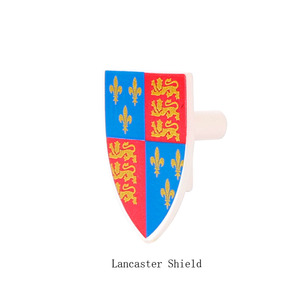 Figuras de Caballeros de <span class=keywords><strong>Castillo</strong></span> Medieval, pegatinas de bandera del ejército, escudo impreso, bloques de construcción, soldados, Mini accesorios, juguetes, regalo para niños - Product Image 4