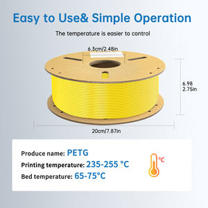 Filamento PETG Luminoso LONQI de 1.75mm, Filamento PETG Amarillo de Alta Velocidad para Impresora 3D FDM - Product Image 6