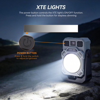Lampe de travail LED pliable multifonctionnelle rechargeable et étanche avec base magnétique, 180° °   Lampe mécanique rotative pour réparation automobile