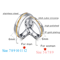 Bague de fiançailles et de mariage en argent tendance pour femmes et hommes, pierre CZ, acier inoxydable, bagues d'anniversaire, cadeaux en gros