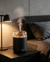 Humidificateur USB Électrique Écologique à Faible Consommation OEM, Diffuseur d'Arômes Créatif Effet Boule de Feu avec Éclairage LED