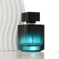 Bouteille carrée en verre dépoli fantaisie personnalisée d'usine 50ML 100ML cube vide pour la surface d'impression d'écran de parfum capacité de 30ML 35ML